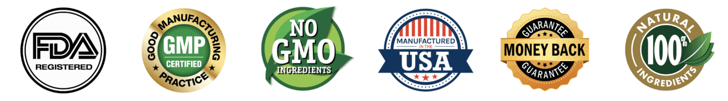 MetaTrim BHB FDA registered GMP certified non-GMO trust badges